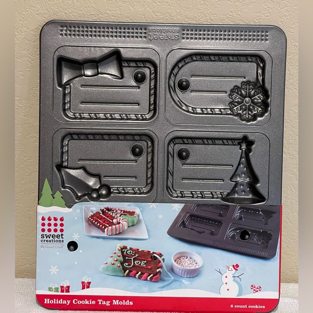 Sweet Creations by Good Cook Holiday Cookie Tag Molds, 6 count, never used, NWT